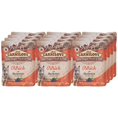 Afbeelding van Carnilove Dog Pouch Struisvogel / Bramen