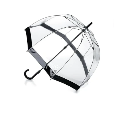 Image de Fulton Birdcage Parapluie transparent, Bordure noire, Talla Unica, classique