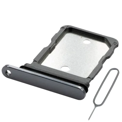 Afbeelding van MMOBIEL Dual Simkaart Houder Compatibel met Google Pixel 8 Pro Sim Tray Dubbele Simkaarthouder Vervanging Card Incl. Pin en Waterdichte Rubberen Ring Zwart