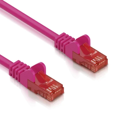 Afbeelding van Cat 6 U/UTP Netwerkkabel Patchkabel Internetkabel 10 Gbps 2 meter Roze Allteq