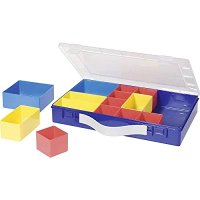 Afbeelding van Hünersdorff Assortimentskoffer (l x b h) 332 232 55 mm Aantal vakken: 14 Variabele onderverdeling Inhoud 1 stuk(s)