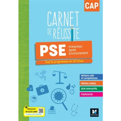 Image de Carnet de Réussite PRÉVENTION SANTÉ ENVIRONNEMENT (PSE) CAP Ed. 2024 Livre élève