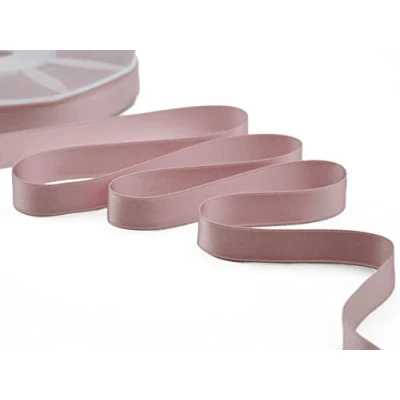Afbeelding van Furlanis Dubbel satijnen lint, Italiaanse stof oudroze, 16 mm x 50 m