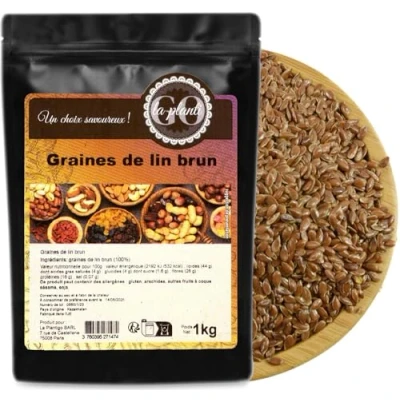 Afbeelding van Bruine lijnzaad 1000 g LA PLANTIGO