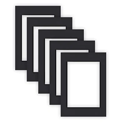 Afbeelding van nielsen Opbergmap karton 2,2 mm 5 delige set buitenformaat 29,7 x 42 cm (DIN A3) voor beeldformaat 21 A4) zwart glad oppervlak