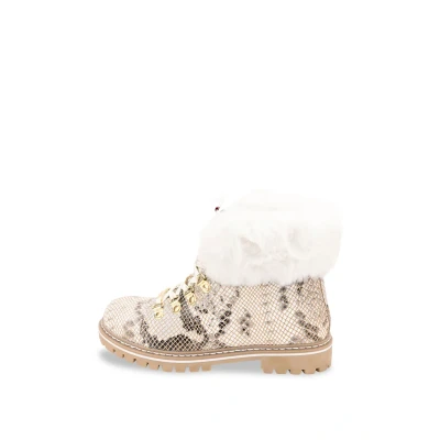 Afbeelding van Les Tropeziennes par M Belarbi Snowboots, Dames, Maat: 41, Beige Leer en textiel