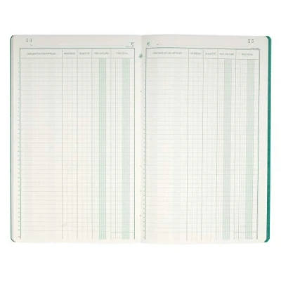 Image de Piqûre Exacompta Livre d&#039;inventaire 32x19,5cm vertical 31 lignes 80p