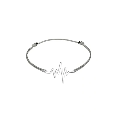 Afbeelding van Elli Herzschlag Armband silvercoloured/green, Dames, Maat: 17, Silver coloured/green