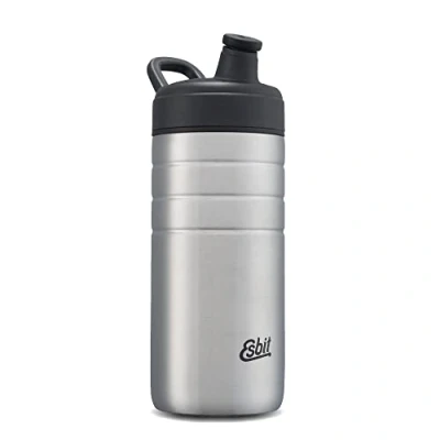 Afbeelding van Esbit Majoris Drinkfles, roestvrij staal, BPA vrij, zilver, 0,6 l en 0,8 l, school, water, fietsen, sport
