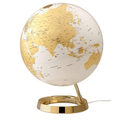 Afbeelding van Wereldbol met Licht Atmosphere Ø 30 cm Gouden Plastic