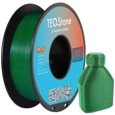 Afbeelding van TEQStone PETG filament 1,75 mm groen 1 kg maatnauwkeurigheid +/ 0,02 schone spoel voor 3D printers, vacuümverpakking
