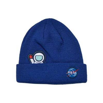 Afbeelding van Mister Tee NASA Embroidery Kinder beanie S/M Blauw
