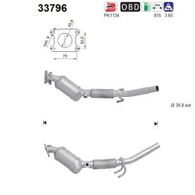 Afbeelding van AS 33796 Katalysator Euro5/Euro6