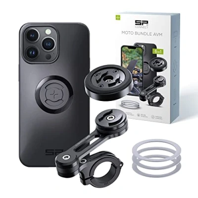 Afbeelding van SP CONNECT Motorfiets mobiele telefoonhouder met anti vibratiemodule, SPC+, waterdichte voor motorfiets, fiets, bromfiets, scooter, accessoires alle smartphones zoals iPhone en