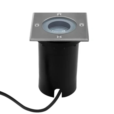 Afbeelding van Ledvion LED Grondspot,Vierkante Lamp, IP67, GU10 Fitting, 1m Kabel, Buitenlamp, Buiten Verlichting, Tuinverlichting