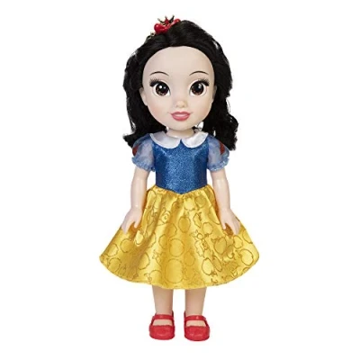 Afbeelding van Disney Princess Sneeuwwitje pop 14&quot;/35cm lang inclusief koninklijke reflectie glitter ogen, afneembare jurk, schoenen en tiara met vloeiend haar, perfect voor meisjes van 3 jaar