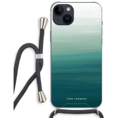 Afbeelding van Case Company® hoesje met Koord geschikt voor iPhone 14 Plus Ocean Telefoonhoesje Zwart Extra Bescherming aan alle Kanten en Over de Schermrand