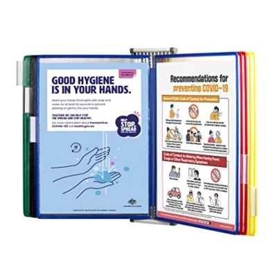 Afbeelding van Tarifold Fr 414509 Sterifold wandset A4, antimicrobieel, met 10 presentatiedozen, formaat verschillende kleuren
