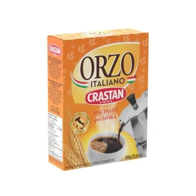 Image de Crastan 1870 : Orge italien moulu Orzo grillé * 500 g [ Importation italienne ]