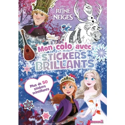 Image de Disney La Reine des Neiges Mon colo avec stickers brillants (Anna, Elsa, Kristoff et Sven) Plus de 50 scintillants