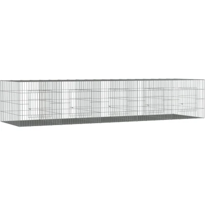 Afbeelding van vidaXL Konijnenkooi met 5 panelen 273x79x54 cm gegalvaniseerd ijzer