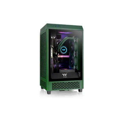 Afbeelding van Thermaltake The tower 200 Mini PC behuizing Racing groen 2 voorgeïnstalleerde ventilators, Zijvenster, Stoffilter