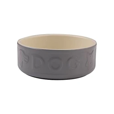 Afbeelding van Mason Cash Voerbak voor honden, letter, grijs, 15 cm