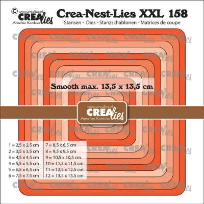 Afbeelding van Crealies Crea Nest Lies XXL Vierkant glad CLNestXXL158 max. 13,5 x cm (10 23)