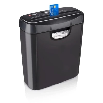 Image de Alpina Destructeur de Documents Papier/de Cartes Crédit Broyeur Dechiqueteuse Electrique Silencieux 190W Noir