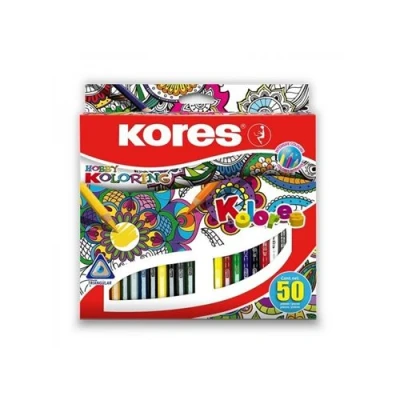 Image de Boîte de 50 crayons couleurs spécial Mandala Kores