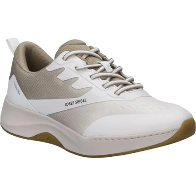 Afbeelding van Josef Seibel ELLI 53 Lage sneakersDames sneakers Kleur: Wit/beige Maat: 38
