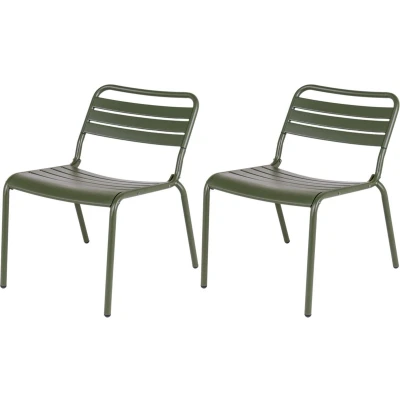 Afbeelding van MaximaVida metalen loungestoel Max XXL olijfgroen doos per 2 stuks