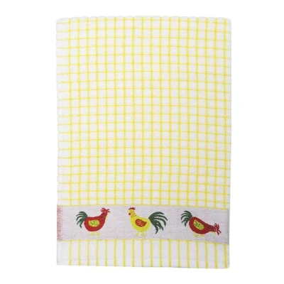 Afbeelding van Samuel Lamont Poli dri Theedoeken Jacquard Yellow / Chicken