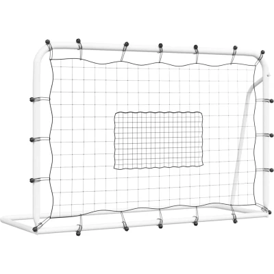 Afbeelding van Voetbaldoel Met Net 184X61X123 Cm Staal Pe Wit En Zwart