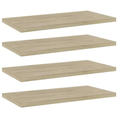 Afbeelding van Wandschappen 4 st 40x20x1,5 cm spaanplaat sonoma eikenkleurig