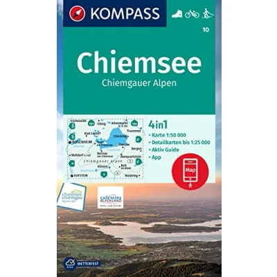 Afbeelding van KOMPASS WK 10 Wandelkaart Chiemsee, Chiemgauer Alpen 1:50.000