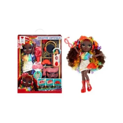 Afbeelding van Rainbow High Crystal Fashion Iris Bow pop Roze