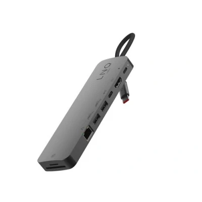 Afbeelding van Linq byELEMENTS 9in1 SSD Pro USB C Multiport Hub Grijs
