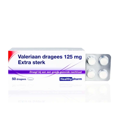 Afbeelding van Healthypharm Valeriaan Extra Sterk Dragee 125mg