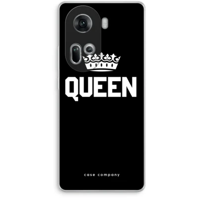 Afbeelding van Case Company® hoesje geschikt voor Oppo Reno 11 Queen zwart Soft Cover Telefoonhoesje Bescherming aan alle Kanten en Schermrand