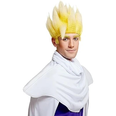 Afbeelding van FUNIDELIA Son Gohan pruik Dragon Ball voor mannen Geel