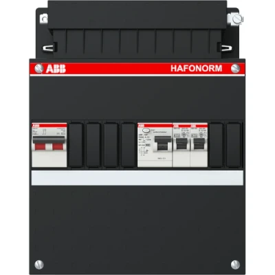 Afbeelding van HAF Hafonorm Installatiekast 2x achter 30mA + Hoofdschakelaar, 1 fase