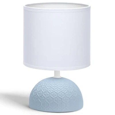 Afbeelding van Aigostar Tafellamp Blauw Keramiek Lamp met kap H24cm