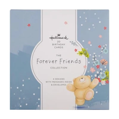Afbeelding van Hallmark Forever Friends verjaardagskaarten, 20 stuks in 4 motieven