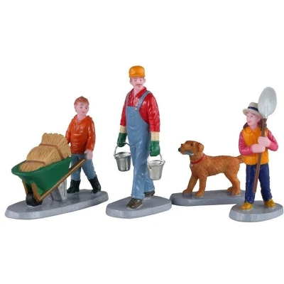Afbeelding van Morning chores, set of 4 LEMAX