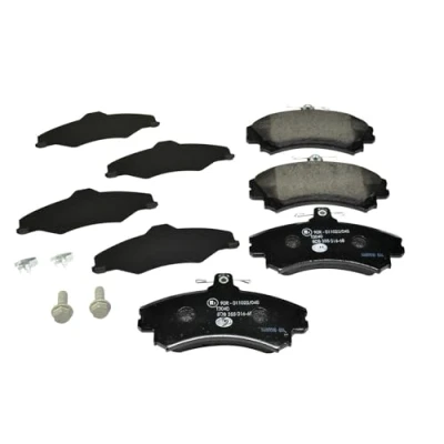 Afbeelding van HELLA 8DB 355 016 681 Remblokkenset Met akoestische slijtagewaarschuwing remzadelschroef VOLVO: V40 Estate, S40 I, MITSUBISHI: Space Star
