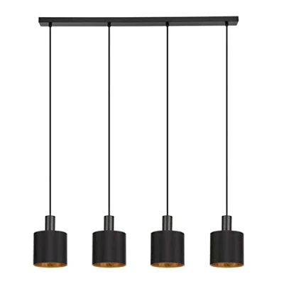 Afbeelding van EGLO Zaragoza Hanglamp E27 92,5 cm Zwart/Goud