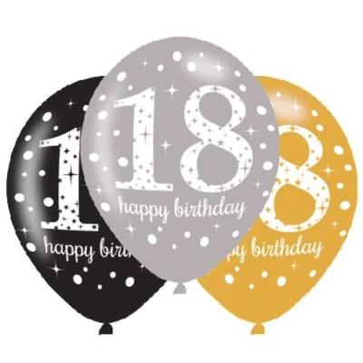 Image de Ballons 18 ans Anniversaire étincelant 6 morceaux