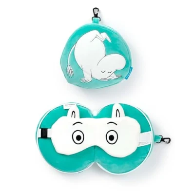 Afbeelding van Reiskussen &amp; Slaapmasker Moomin Moem Rond Relaxeazzz 15x16x11cm