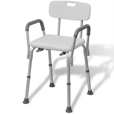 Afbeelding van Douchestoel wit aluminium